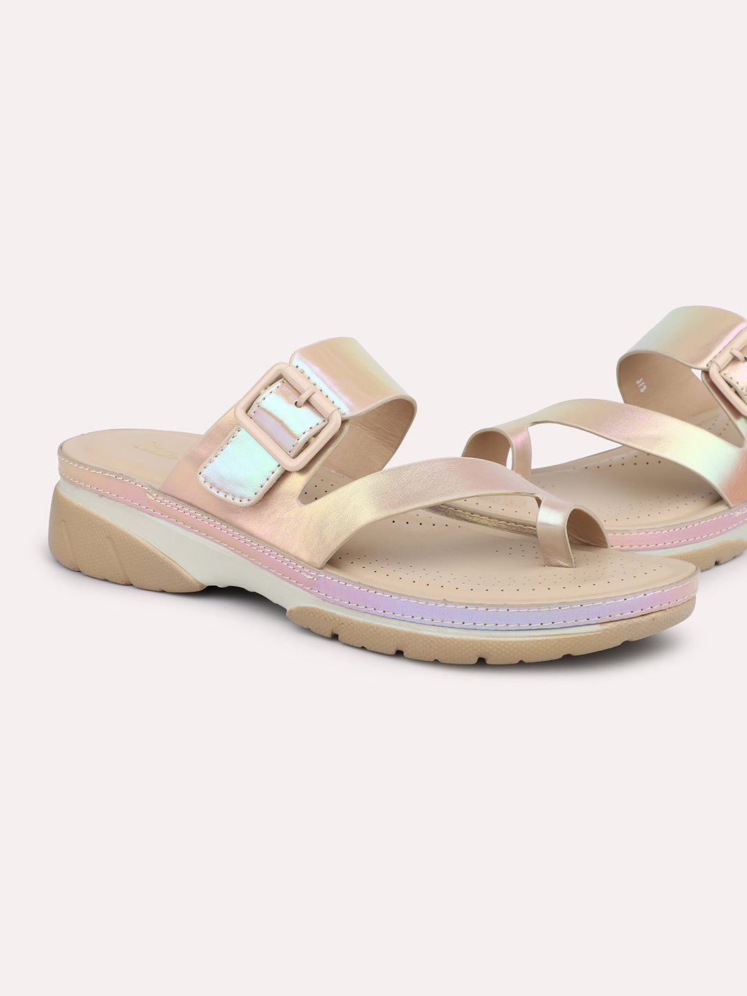 Minimalist Women Rose Gold One Toe Comfort Heels