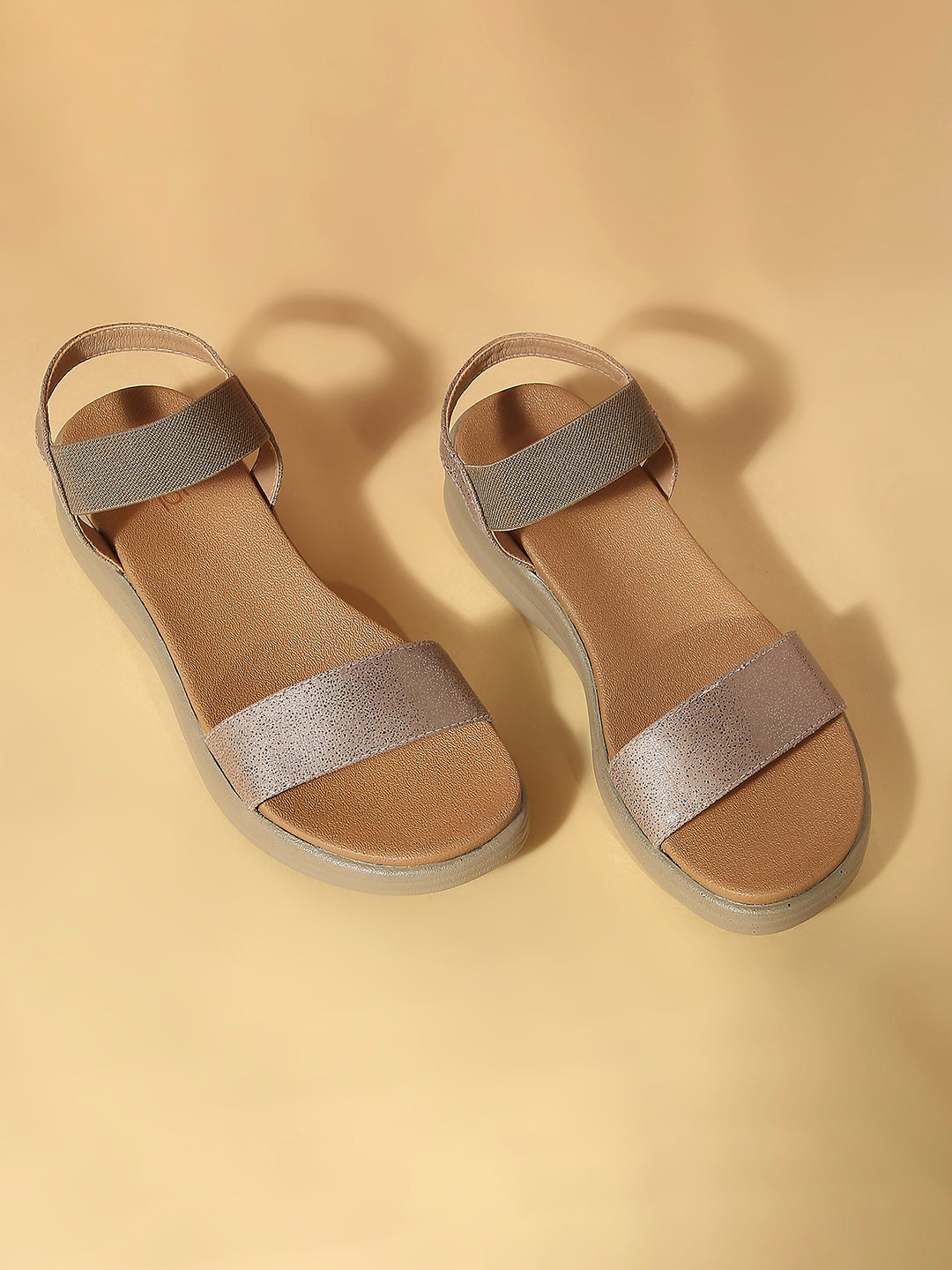Minimalist Women Chikoo Comfort Heels