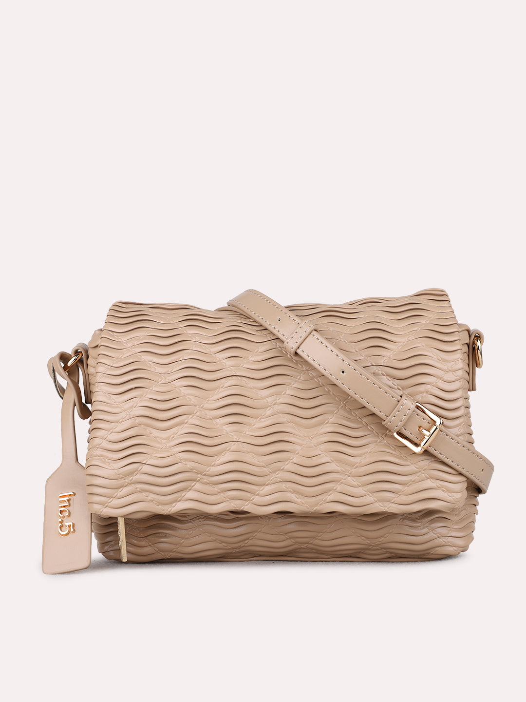 Minimalist Womens Pink Sling Bag With Magnet Button Lock For Party