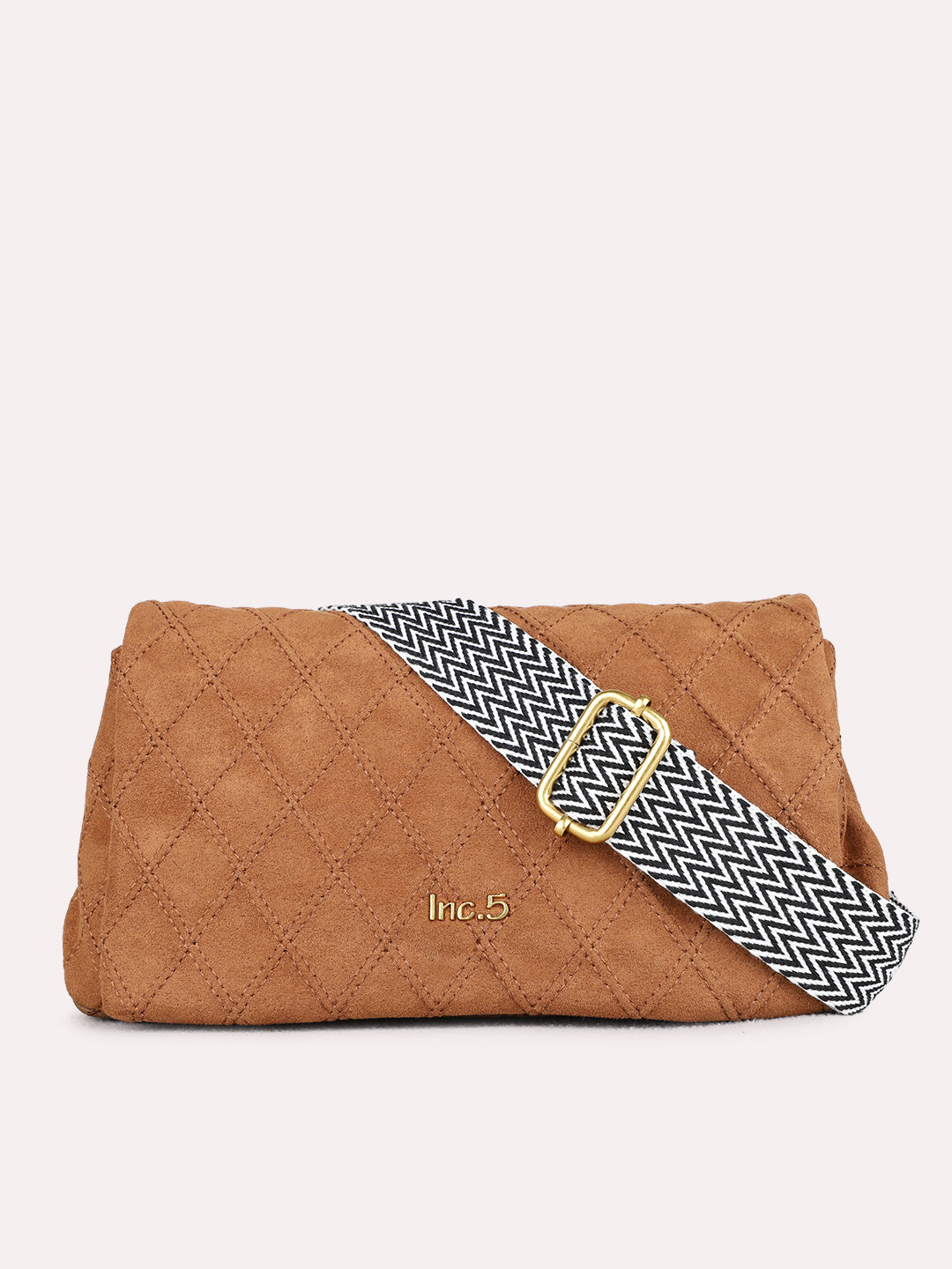 Minimalist Womens Brown Shoulder Bag With Magnet Button Lock For Party