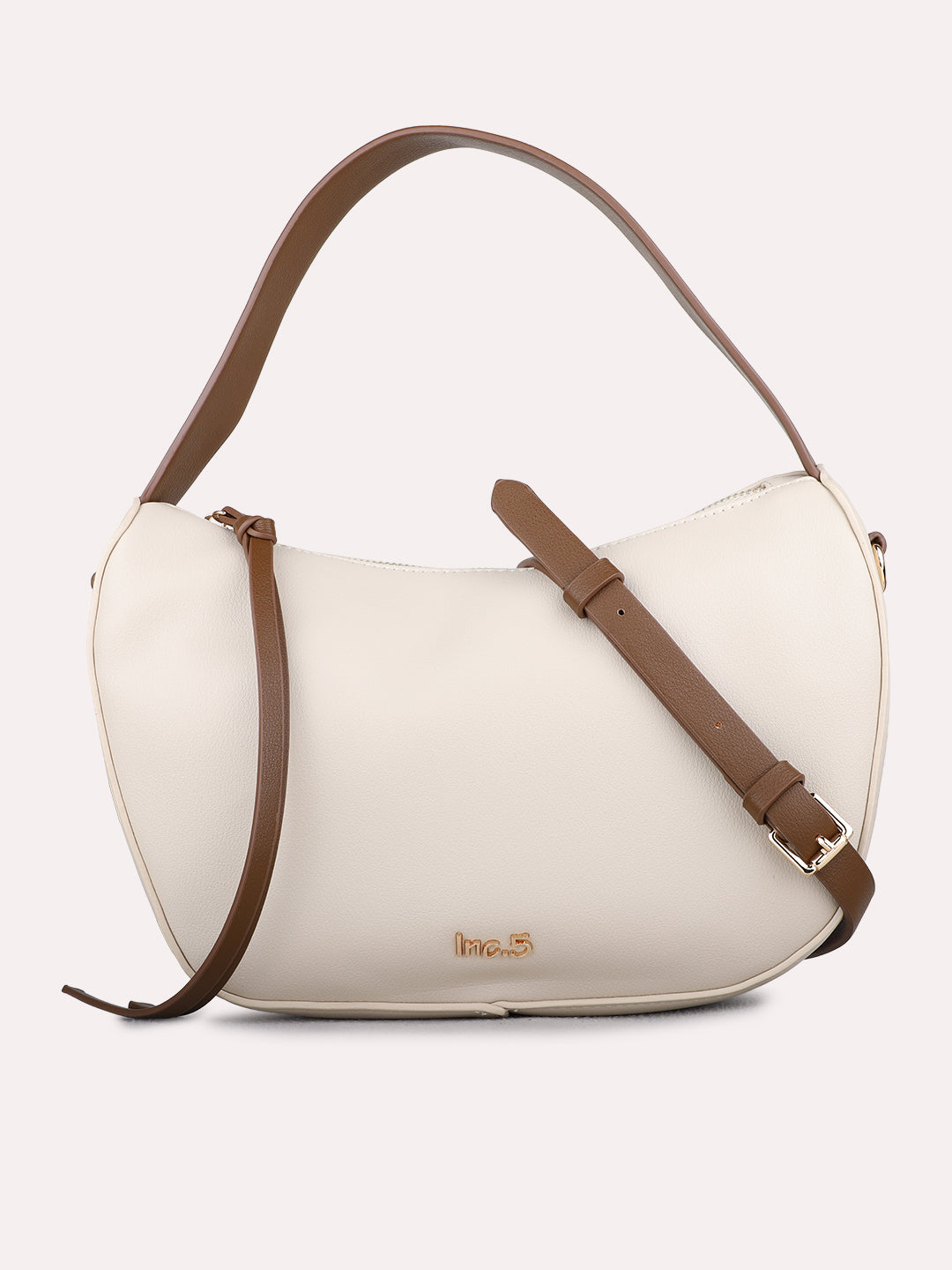 Minimalist Womens Beige Shoulder Bag For Party