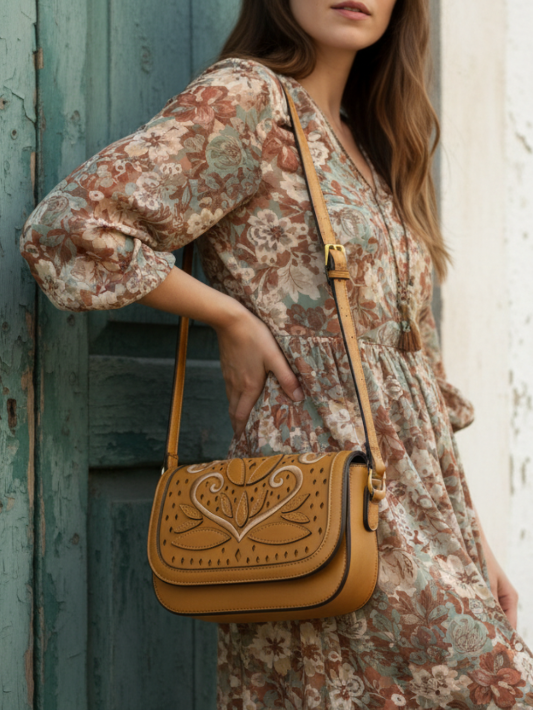 Minimalist Womens Yellow Sling Bag With Magnet Button Lock For Party